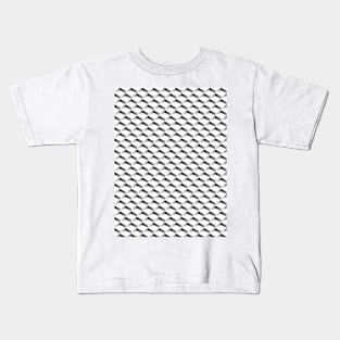 Geometric levels shaded in greys Kids T-Shirt